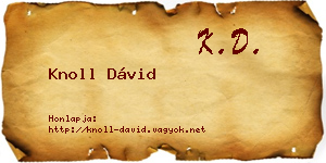 Knoll Dávid névjegykártya