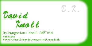 david knoll business card